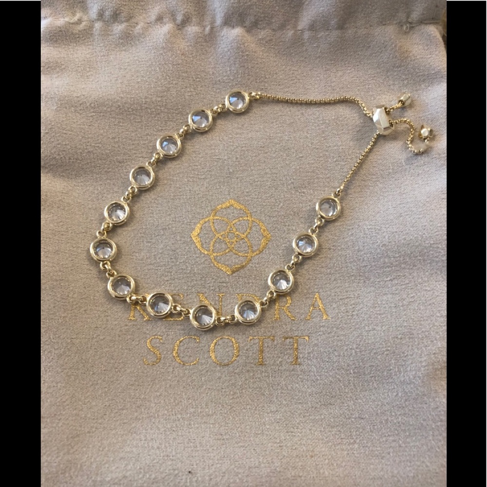 Kendra Scott Clear Stone Gold Bracelet